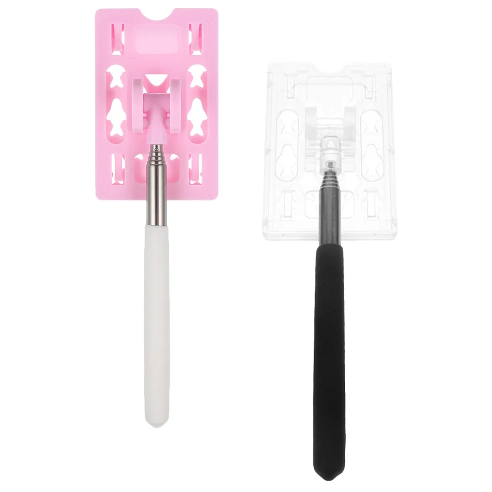 2 шт. телескопический карданный стержень для парковки (розовый + чистый белый)