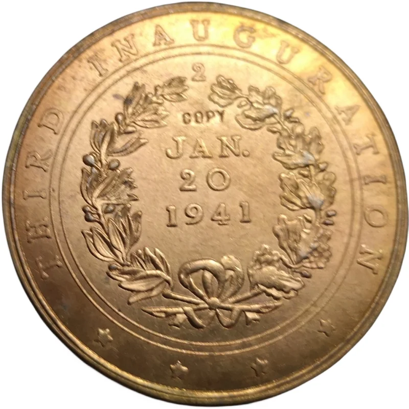 

Копия монеты 1941 года, эмблема Франклина Рузвельта, тип 2