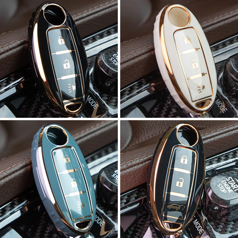 

TPU Car Key Case Cover Keychain For Nissan Qashqai J11 J10 Kicks Rogue XTrail T32 T31 Tiida Pathfinder Murano Juke Infiniti