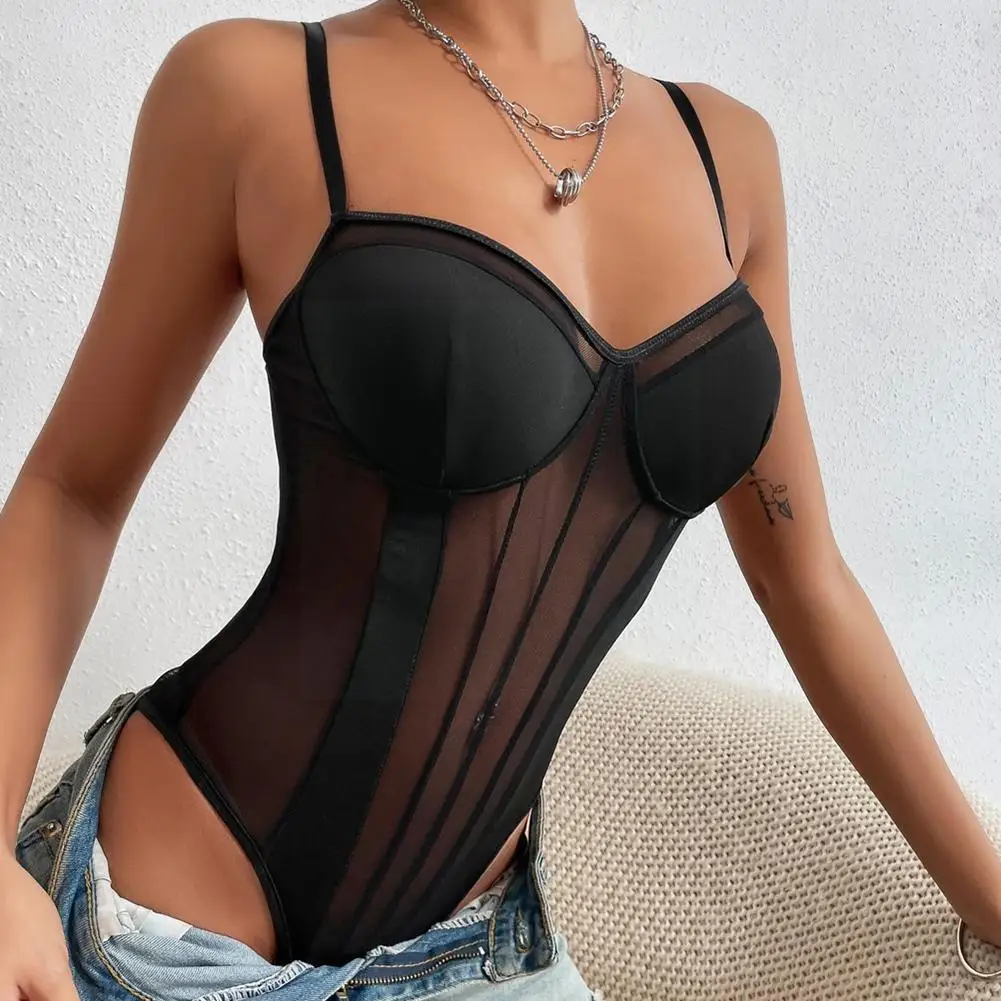 

Sexy Bodysuit Shapewear Deep V-Neck Body Shaper Thong Shapers Adjustable Bra Push Women Trainer Up Top Strap Waist Padded C Y8X0