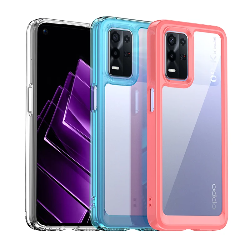 

For Realme 8 Pro Clear Case For Realme 8 Pro Cover Coque Hard Translucent Soft Frame Shockproof Phone Bumper For Realme 8 Pro