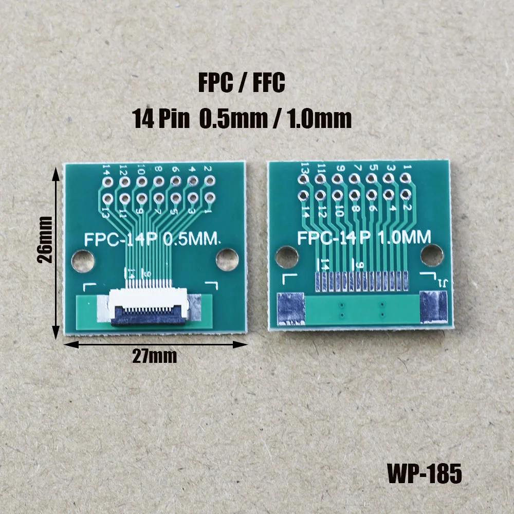 

1pcs 4P-- 50P 0.5mm pitch Connector SMT Adapter to 2.54mm 1.00 Inch Hole FPC FFC Cable Welded Board + Double Row Straight Pin