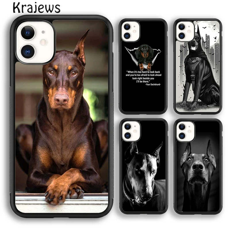 Симпатичный чехол для телефона DOBERMAN с собакой порода iPhone 15 SE2020 14 6 7 8 plus XS XR 11 12 mini 13