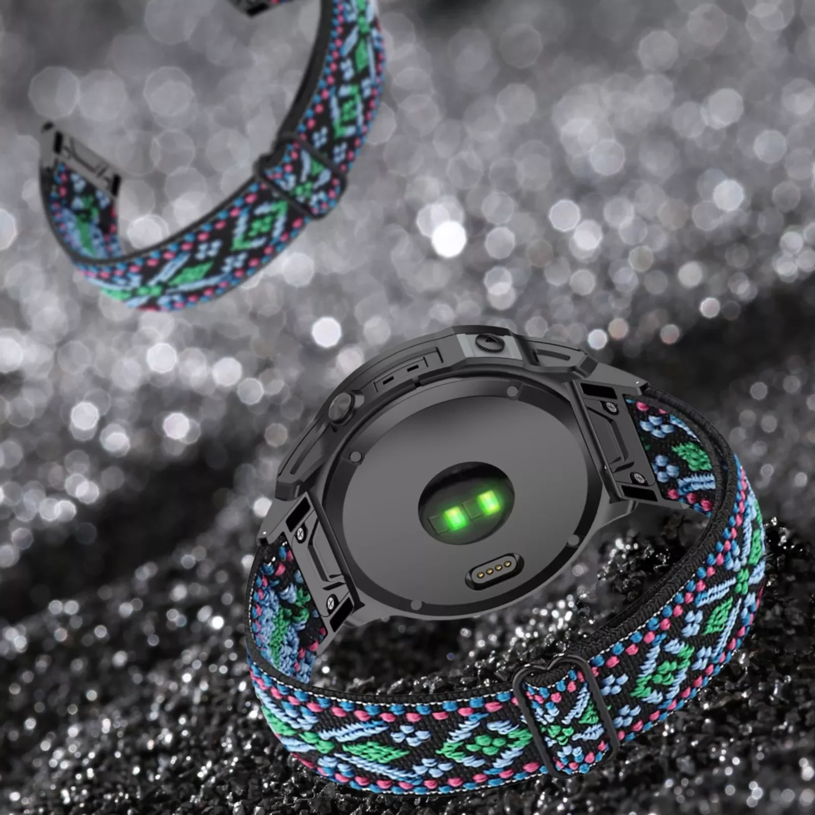 

Adjustable Elastic Nylon Strap Suitable compitable with Garmin 7s 20mm Watch Replacement Strap