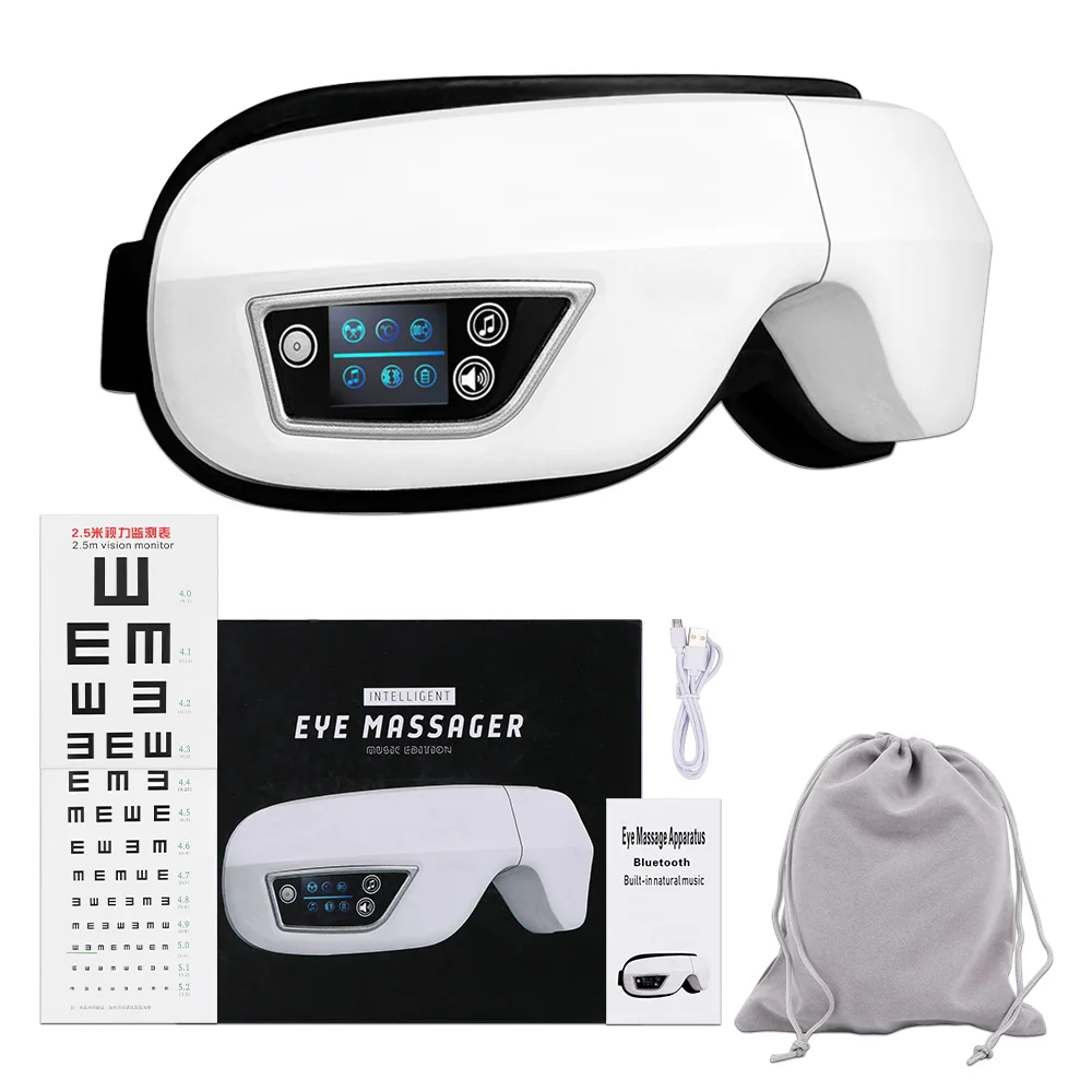 

Eye Massager Smart Airbag Vibration Eye Care Instrumen Heating Bluetooth Music Relieves Fatigue And Dark Circles Wrinkle Remove