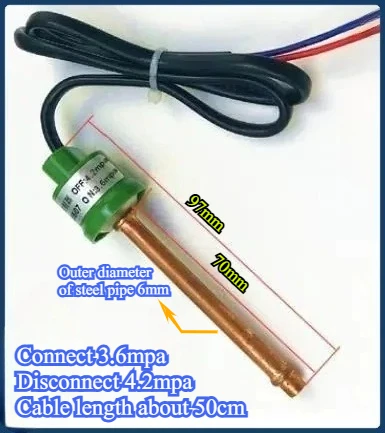 

Клеммы для охлаждения кондиционера/переключатель контроля давления провода 0,05-0,15 МПа 0,15-0,3 МПа 2,2-2,8 МПа 1,9-2,4 МПа 3,6-4,2 МПа 2