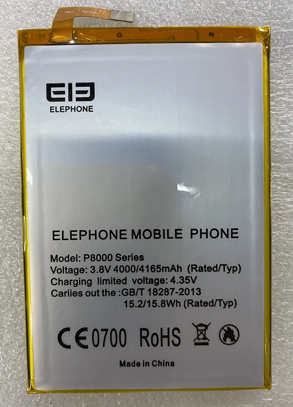 

For Elephant P8000 Series Elephone P8000 Brand New Mobile Phone Battery 4165MAh