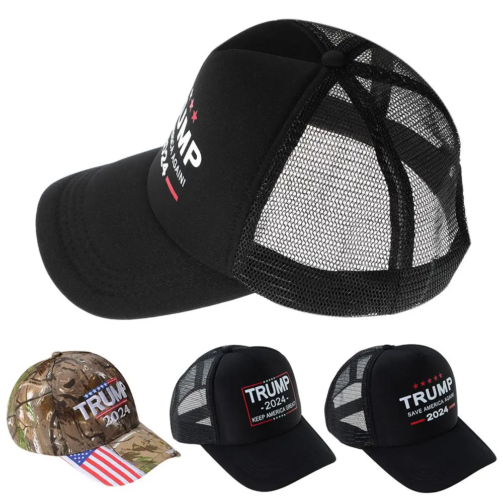 

Sports Sunscreen Camo Adjustable US Flag Hats Baseball Cap Trump 2024 Caps Trump Supporters Hat