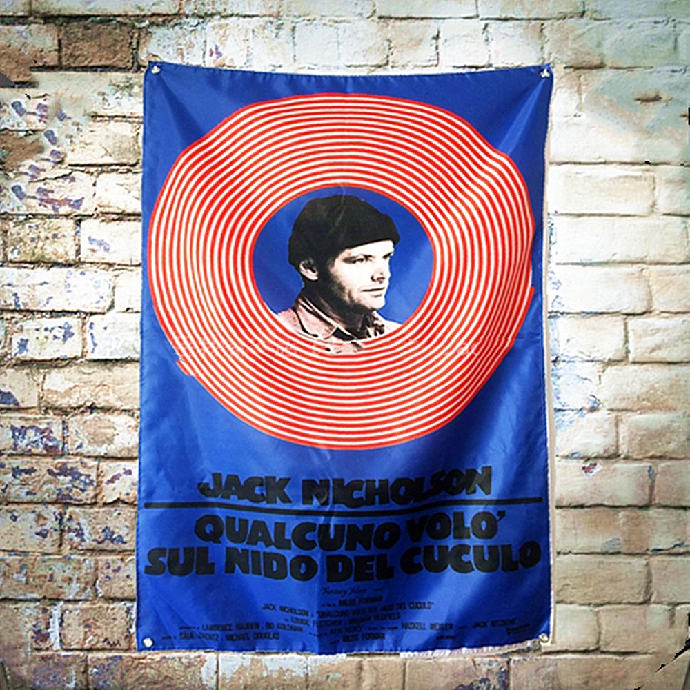 

Один взлет над гнездом кукуку, классический флаг из фильма, баннер, настенные наклейки, гобелен, настенная подвеска, иллюстрация, печатный Настенный декор