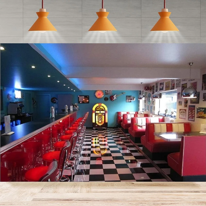 50-е годы Ретро Классический Ресторан Фотография Фон Вечеринка Газированный