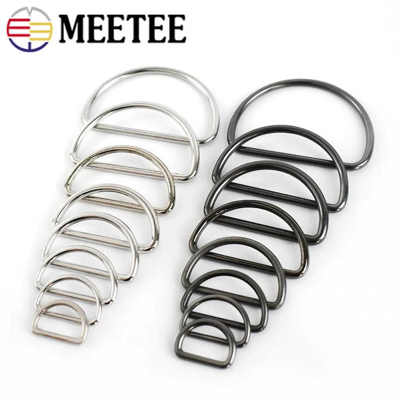 

Металлическая пряжка Meetee 15-50 мм с D-образным кольцом, 20 шт.