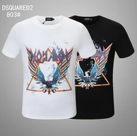 new short sleeved t shirt mens letter printing fashion trend d2 summer youth shirt 803