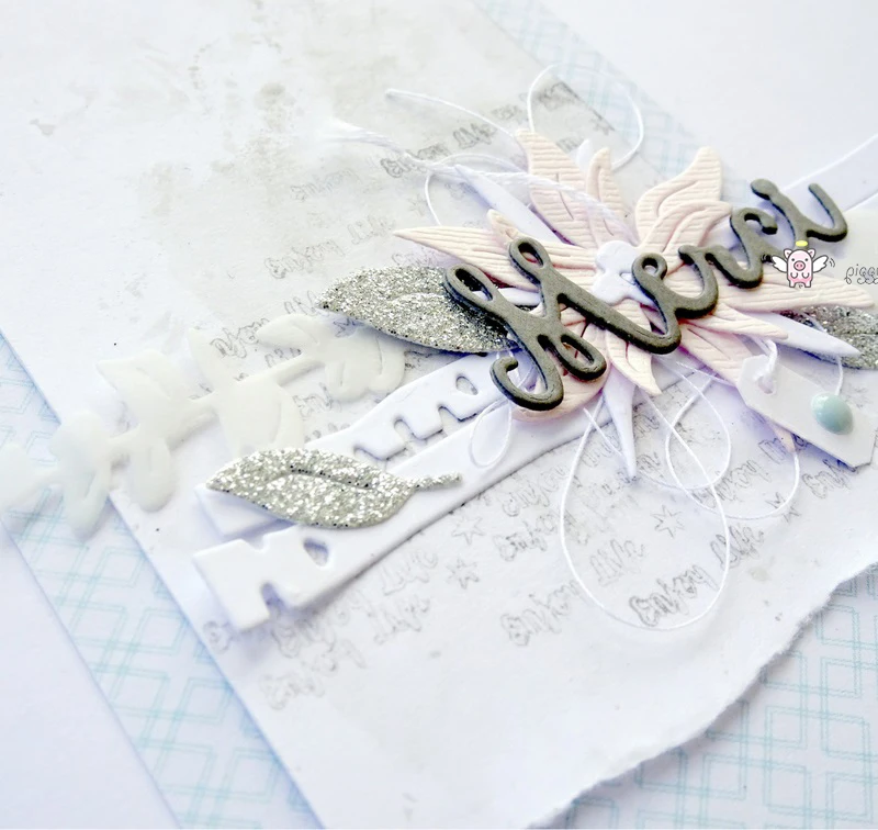 

Mmao ремесла металлические стальные Вырубные штампы Новые французские благодарные письма трафарет для «сделай сам» скрапбукинг бумага/фото ...