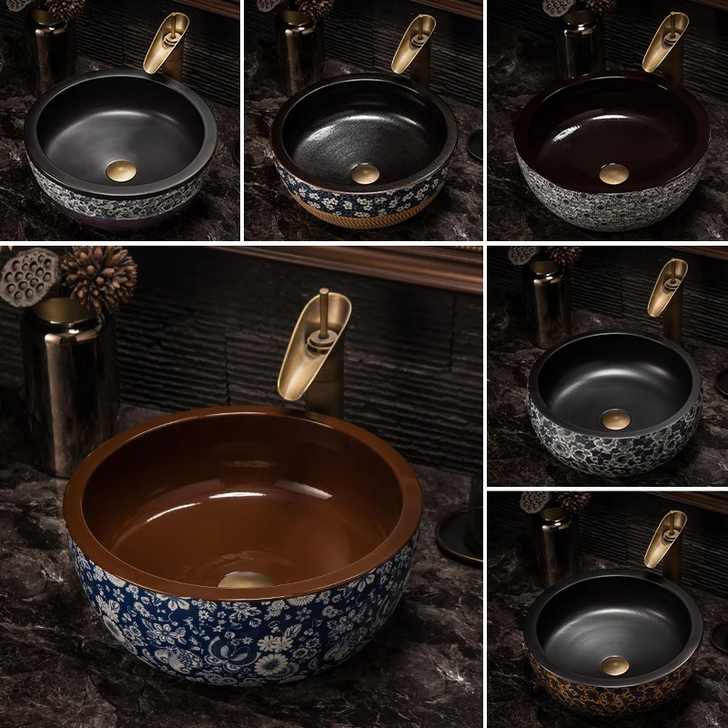 

Counter Top ceramic porcelain wash basin restaurant bathroom sinks