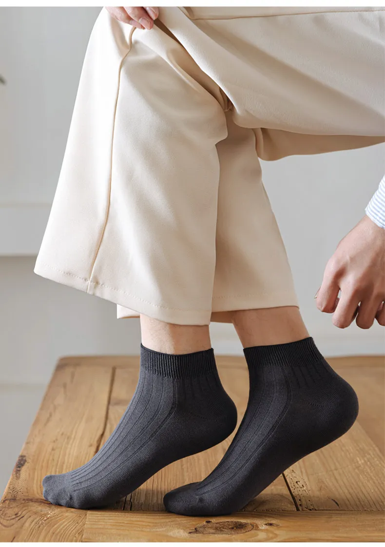 5 Pairs Men Cotton Socks Four Seasons Casual Harajuku Male Comfortable Business Ankle Fun Sock Soft Simple Fashions