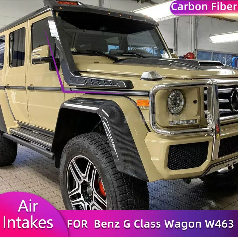 

Трубки воздухозаборника из углеродного волокна для Mercedes-Benz G Class Wagon W463 G500 G550 G55 G63 G65 AMG 2004-2018 гоночные воздухозаборники