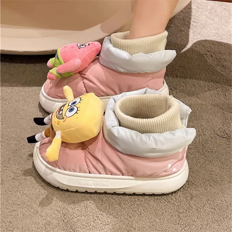 Губка Боб Квадратные штаны Кукла Патрик Стар Хлопковая обувь Женская