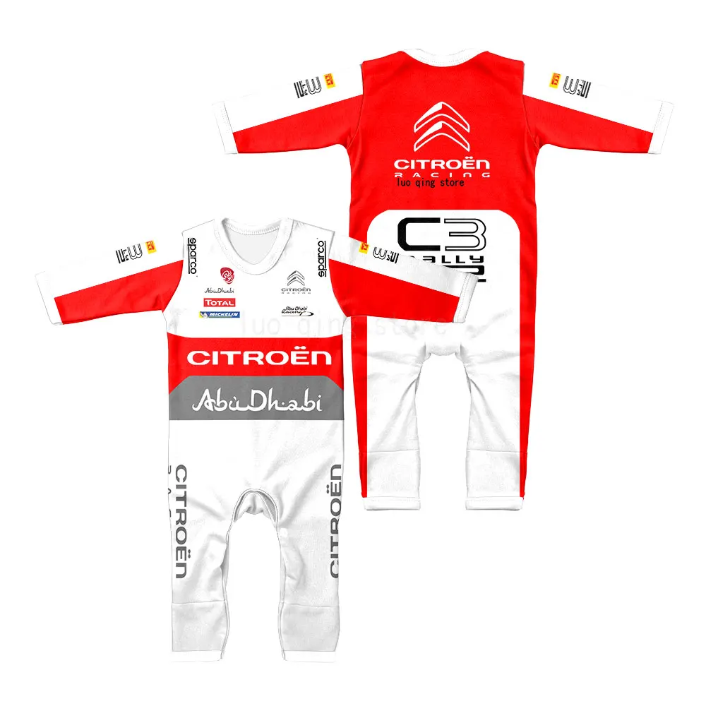 

Spring And Autumn New Baby Boys And Girls Fashion Street Jumpsuit WRC Rally Outdoor Cross-country Extreme Sports Baby Creepsuits