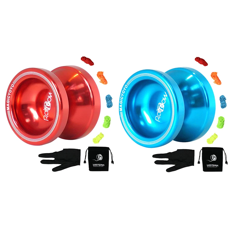 

MAGICYOYO T6 Unresponsive Yo-Yo Metal Shining Finish Yoyo Ball Splash With Bag 5 Yo-Yo Strings