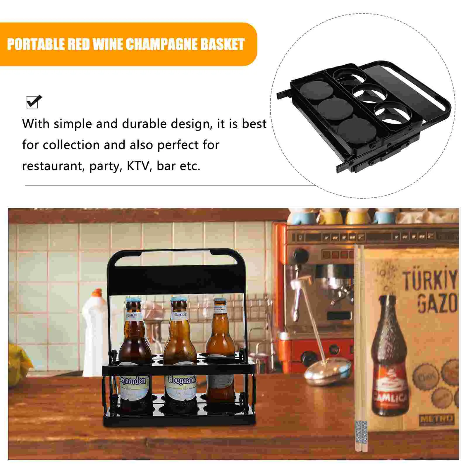 Коробка для хранения корзина пива держатель детской чашки черная подставка