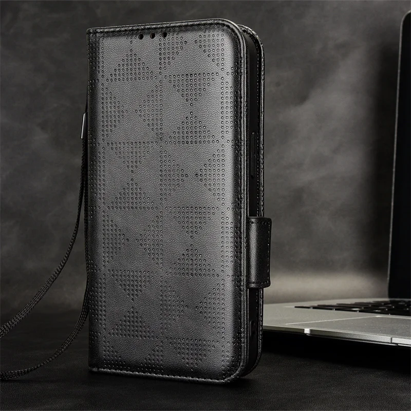 

For Asus Zenfone 9 Magnetic Flip Phone Case Leather for Zenfone 8 7 Symmetrical Triangle Luxury Wallet Leather Case Cover
