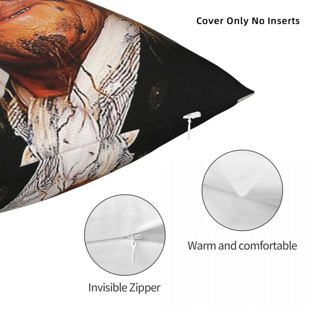 Наволочка Worzel Gummidge квадратная из полиэстера и льна