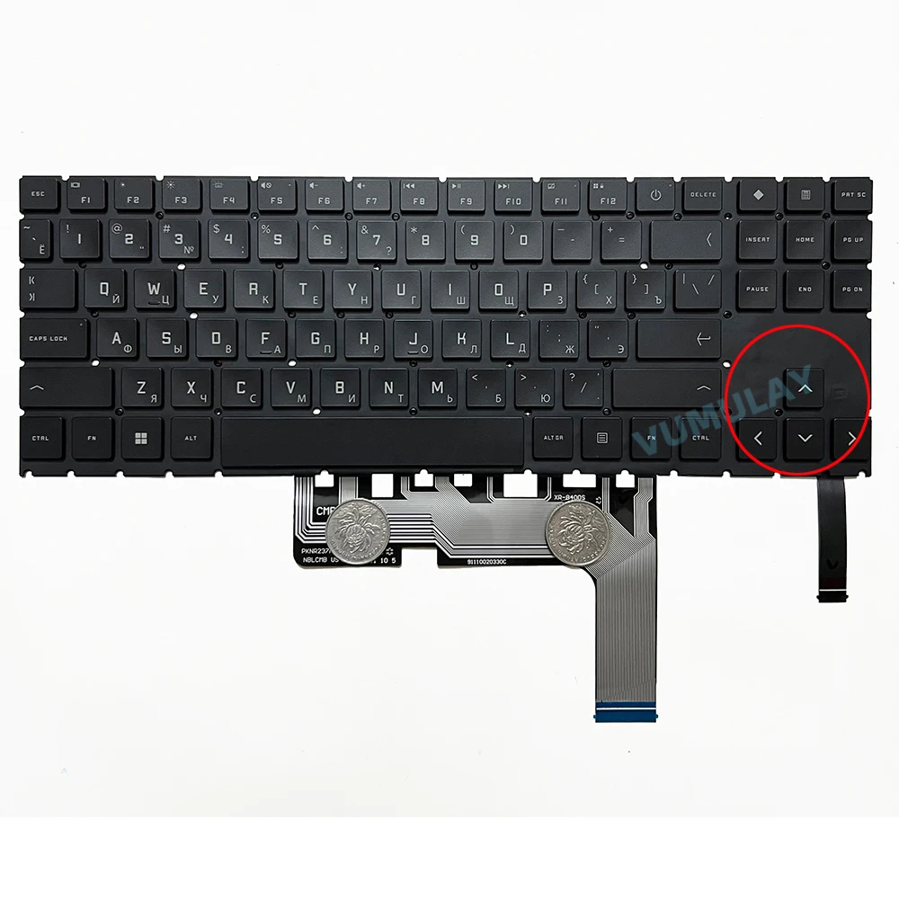 Русская клавиатура с RGB-подсветкой для HP Omen 15-EN 15-EN0010CA 15-EN0023DX 15-EN0036NR 15-EN1013DX 15-EK