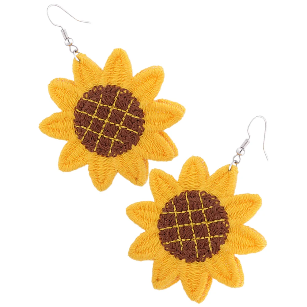 

Candy Bag Flower Earrings Dangle Sunflower Pendant Women Jewelry Hypoallergenic
