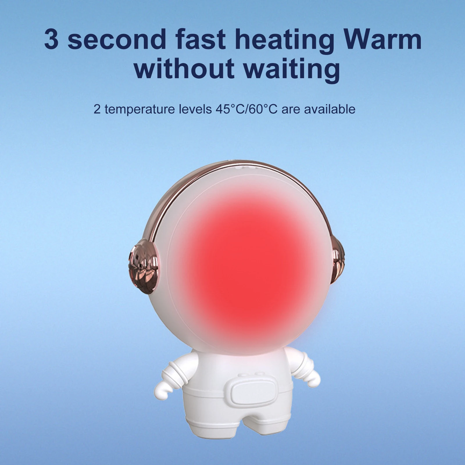 

Мультяшный подвесной обогреватель для рук, Мини Портативный астронавт, электрический обогреватель для рук с регулируемой температурой, зарядка через USB, для зимы и улицы