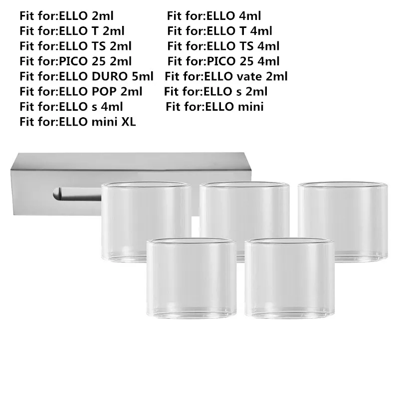 

Аксессуары для электронных сигарет 5 шт. стеклянная трубка для вейпа для Eleaf ELLO T TS PICO 25 комплект Ello Vate DURO POP S MINI XL стекло
