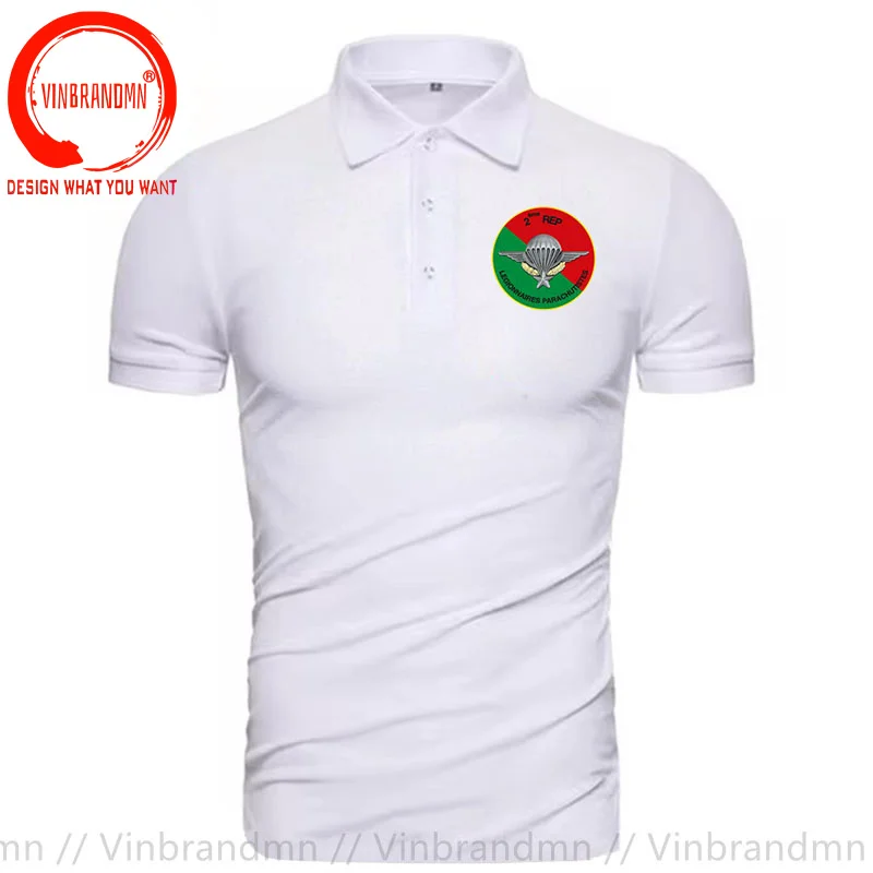 France Legion Etrangere Parachutiste 2e REP Рубашка поло Деловые летние французские PARACAIDISTAS 2DO LEGIONARIO
