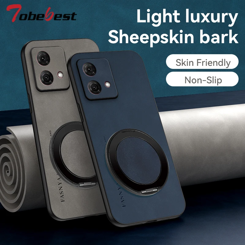 Фото 360 °   Чехол с поворотным держателем для Motorola Moto Edge 60 Fusion 50 Ultra 40 neo 30, задняя крышка из овчины №1