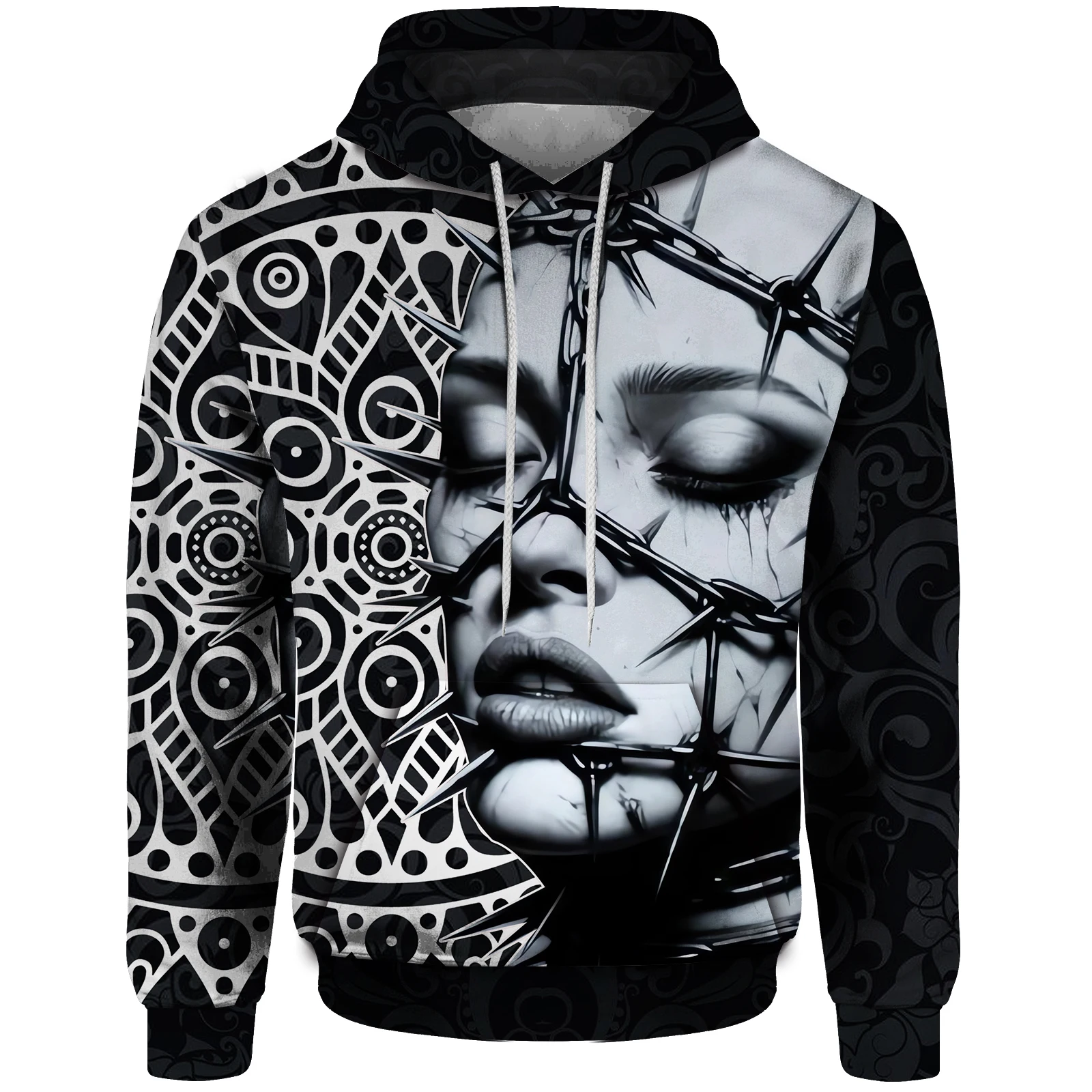 Прочная Мужская одежда Брендовые мужские толстовки с капюшоном в стиле богини Y2k