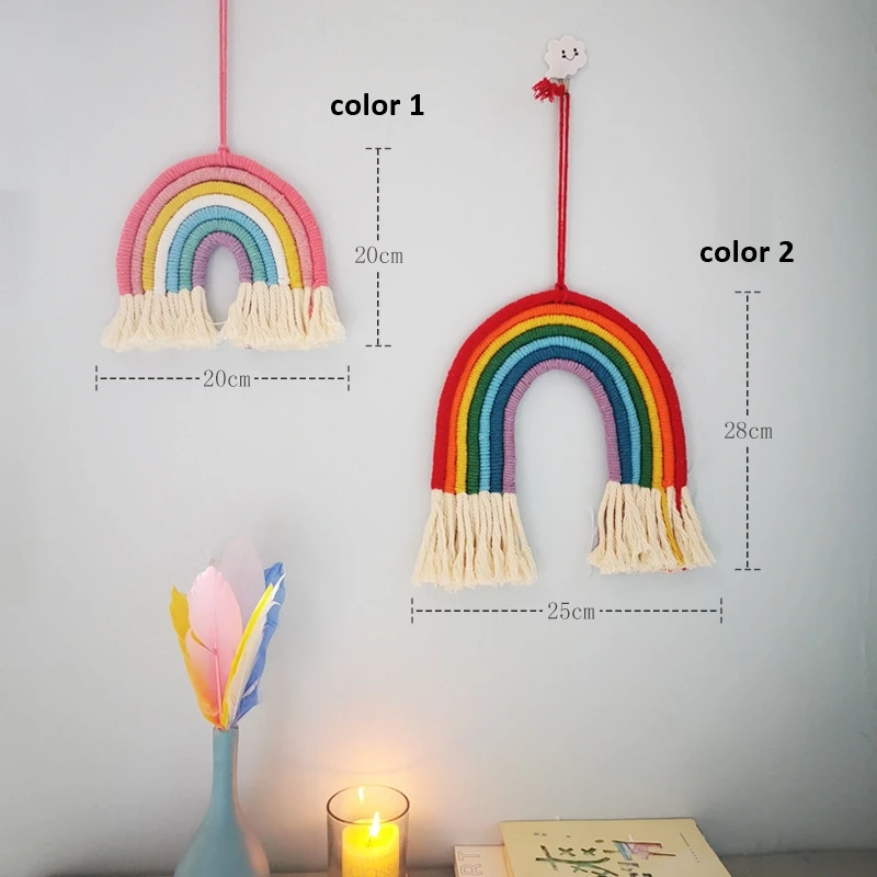 

DIY rainbow hanging Pendant Cotton thread Manual material package Decoration of children's room pride gay decorations lgbt gay