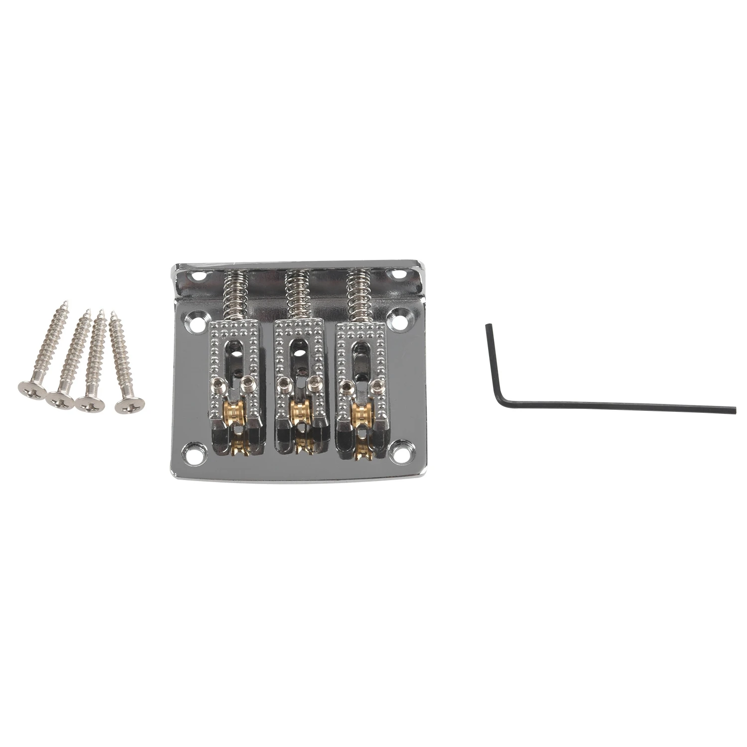 

3 String Guitar Ball String Bridge Bridge Pull String Hard Tail Guitar Bridge Tail 3 String Guitar Replacement Silver