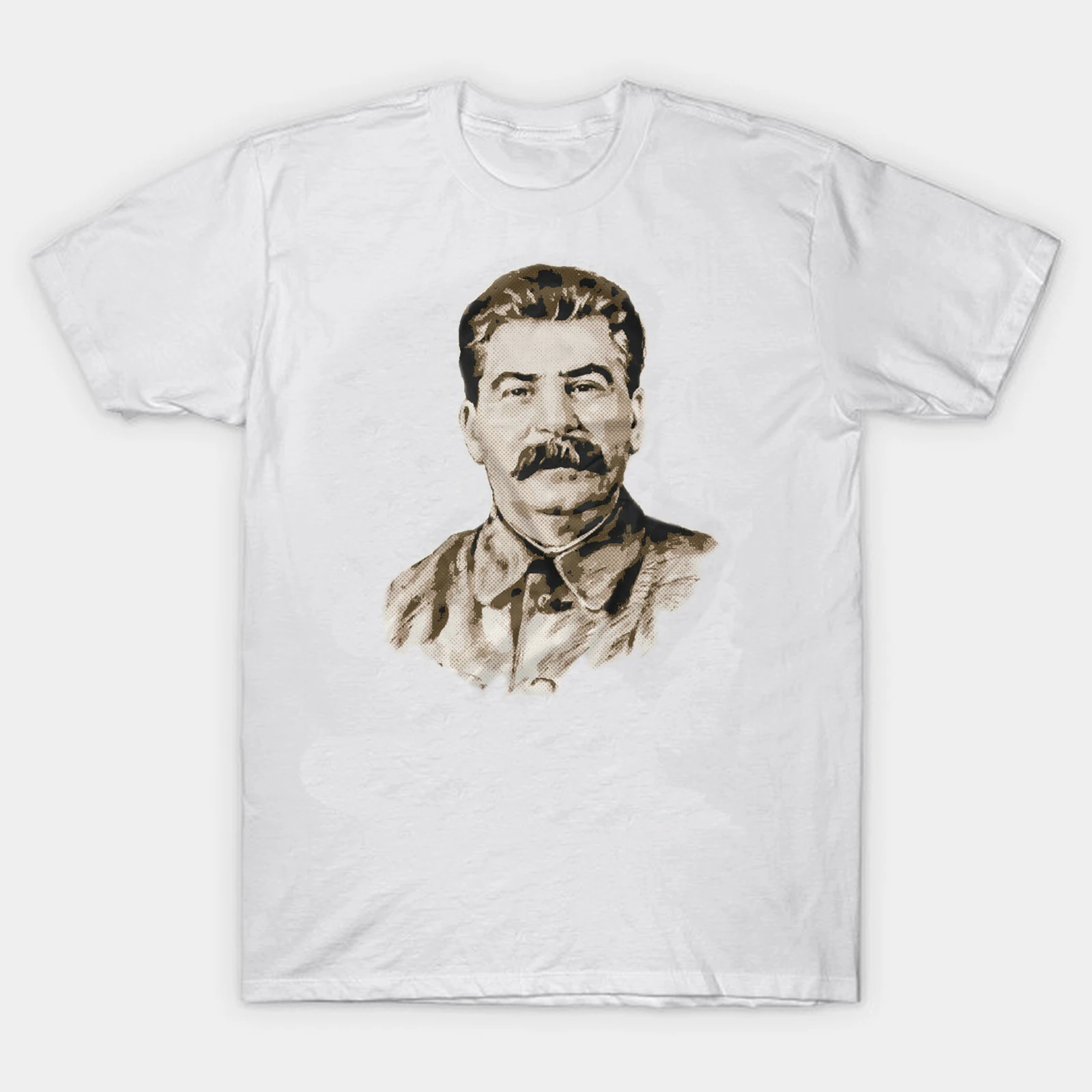 

Soviet Union Politic Leader Stalin Portrait Printed T Shirt. Short Sleeve 100% Cotton Casual T-shirts Loose Top Size S-3XL