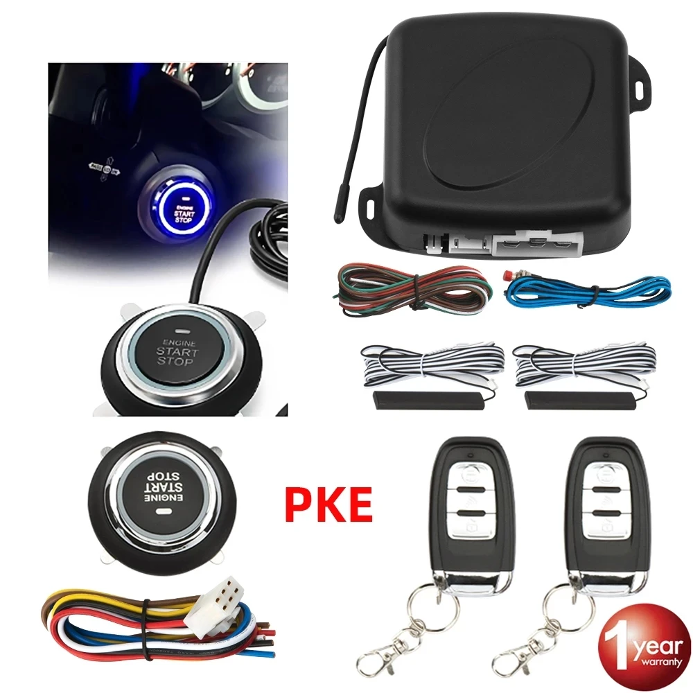 

NEW Car Alarm Remote Control Keyless Entry Engine Start Alarm System Trunk Opening Anti-Theft Push Button Starter Stop Auto
