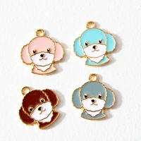 10pcs 1415mm multicolor teddy enamel alloy pendant making animal series necklace pendant earrings diy jewelry making charms