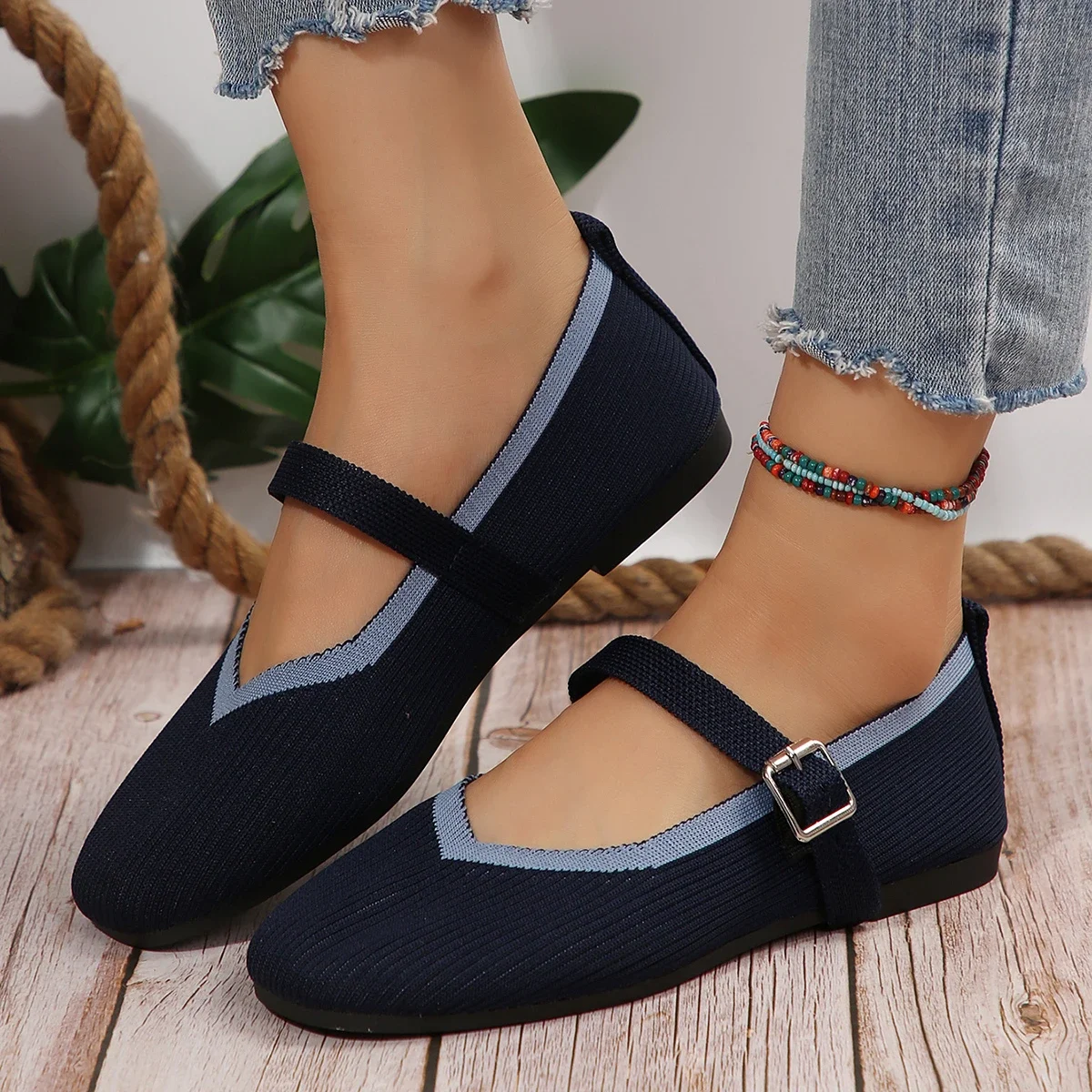 Fashion Women's Flats Ballet Casual Shoes Low Heel Barefoot Elegant Woman Sneakers Socofy Comfortable Pointed Toe on Offer