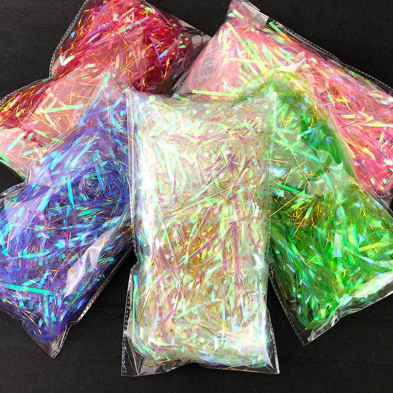 

Ransparent Raffia Plastic Silk Raffia Filler for Lafite Box DIY Wedding Party Birthday Christmas Gift Box Packaging Filler