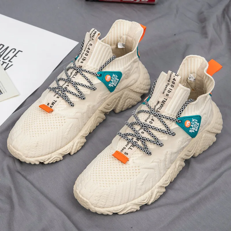 2023 Spring And Autumn Casual Running Shoes Lightweight And Comfortable Tennis Shoes Fashion Beige Golf Shoes