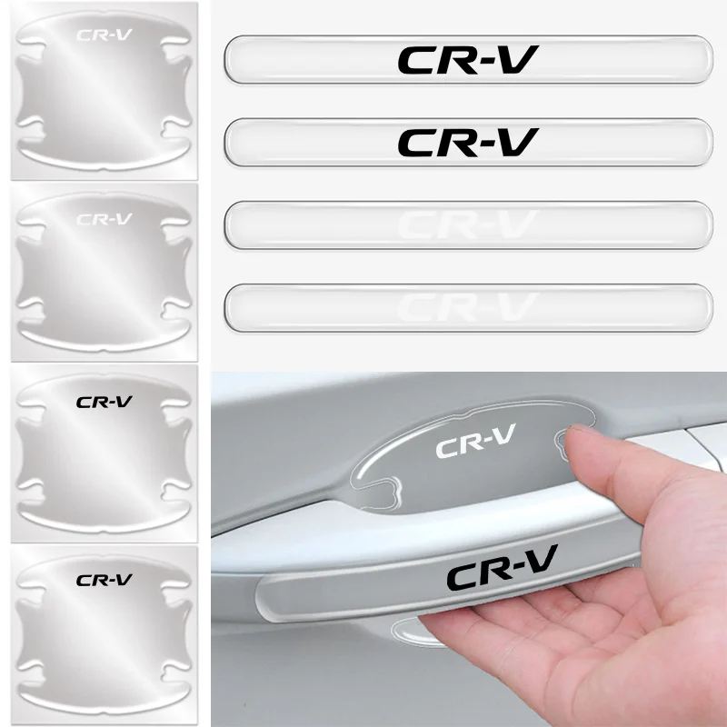 8 шт. прозрачный ТПУ автомобильная дверная ручка на запястье наклейка против