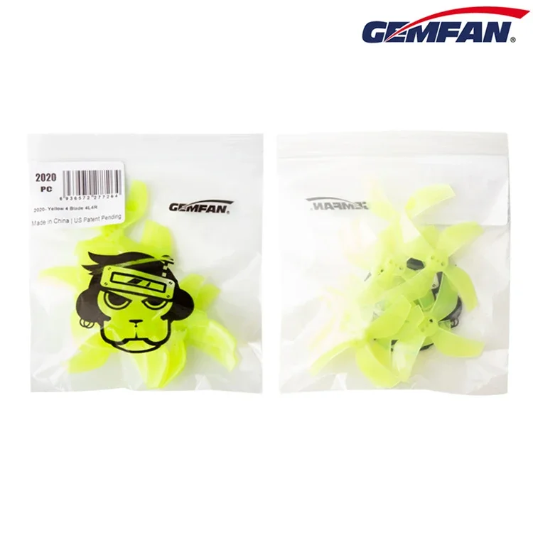 12 пар (12CW + 12CCW) Gemfan D51 51 мм 2020 2x2x4 4 лопасти PC Propeller 1 5 для радиоуправляемых FPV Фристайл