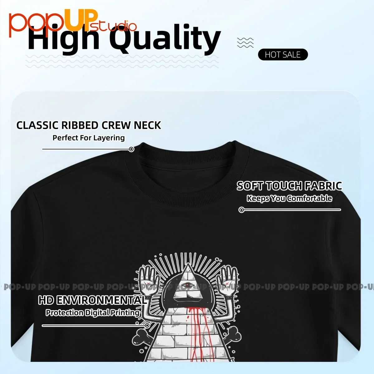 Свитшот с пирамидой и треугольным глазом № 51 Alien Mason