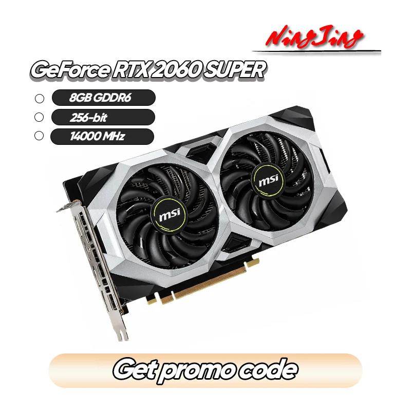 

Видеокарта MSI GeForce RTX 2060 SUPER VENTUS 8G 2060 S 12 нм 8 Гб 14000 МГц GDDR6 бит с поддержкой процессора AMD Intel