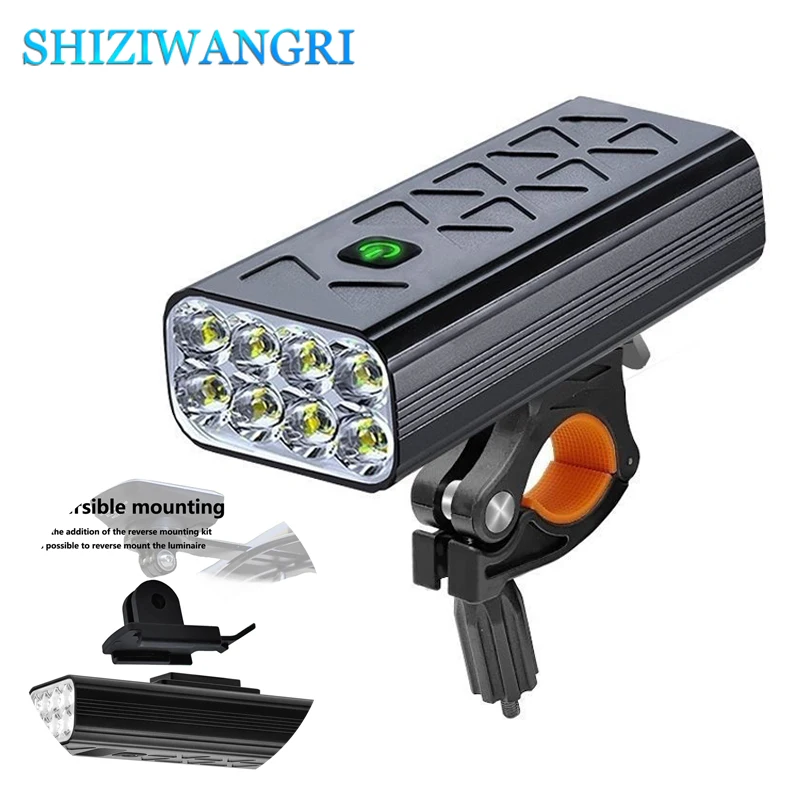 SHIZIWANGRI велосипедный фонарик 10000 мАч супер яркий фонарь USB перезаряжаемый 8