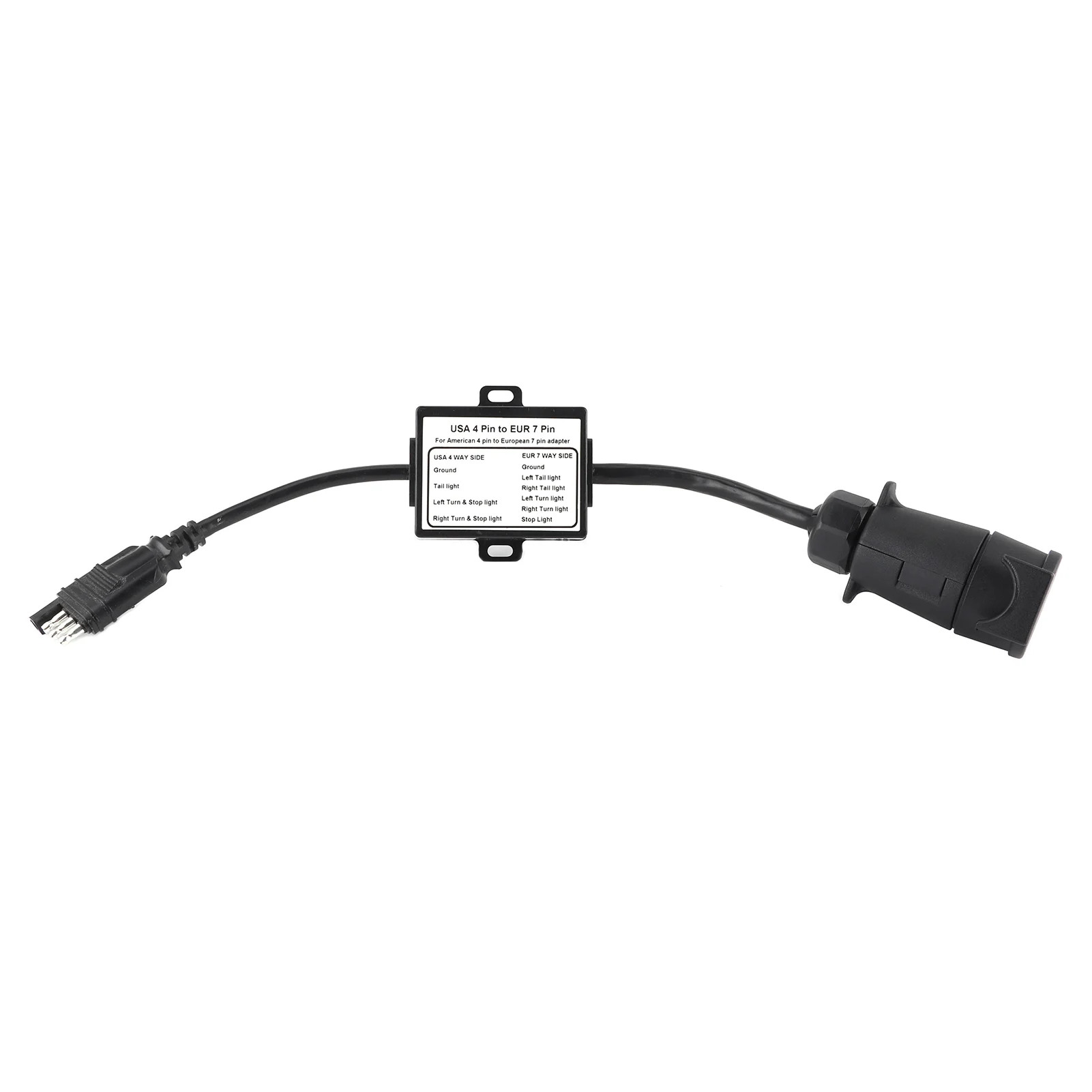 

Адаптер С Американского На Европейский Стандарт: 4-контактное Плоское Прицепное Устройство На 7-контактную Круглую Розетку Дл...