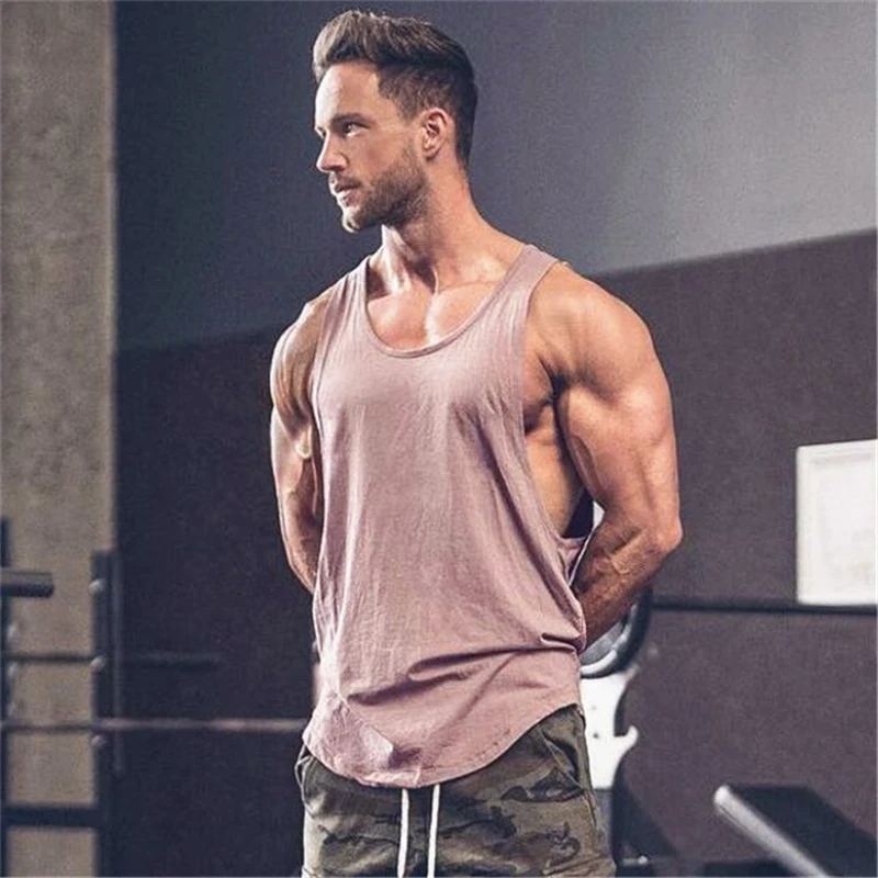 

Muscleguys Fitness Men gyms Tank Top Mens Bodybuilding Vest Stringer Undershirt Tanktop Singlet Brand Clothing Sleeveless Shirt