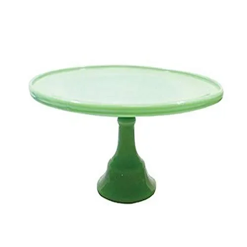 

HJCP13 Glass Cake Stand, 12.875" x 4.375", Green