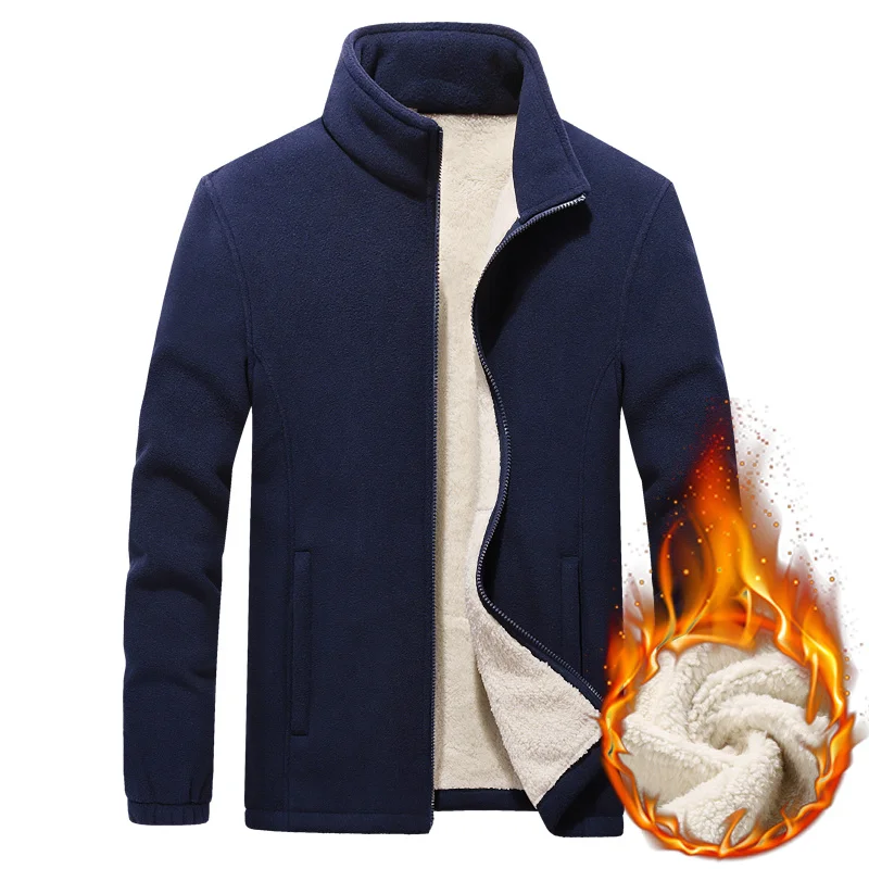 

Plus size 7XL,8XL,9XL Winter Men's Jackets Tick Fleece ded dies Men Sweatsirt Solid Casual Male Coats Brand Clotin